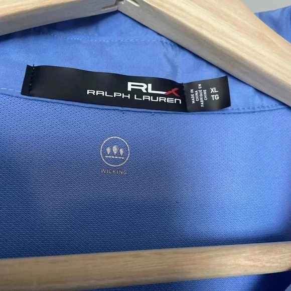 RLX Ralph Lauren Men`s Wicking Performance Golf Polo Shirt Size XL Blue - Picture 4 of 10